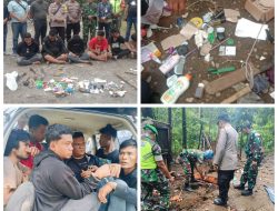 Danramil 03/Sibolagit beserta Muspika Melaksanakan Penggerebekan Yang Menjadi Tempat Perjudian dan Barak Narkoba