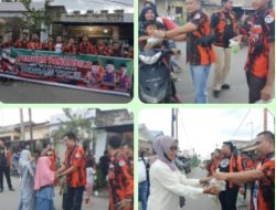 Peduli Kepada Masyarakat Berbuka Puasa, Ketua Sempurna Sembiring PAC Pemuda Pancasila Medan Tuntungan Berbagi Takjil di Namo Gajah