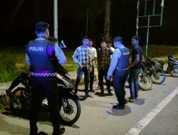 Polres Langkat Kerahkan Personel Lakukan Patroli Malam Hari Antisipasi 3C dan Premanisme