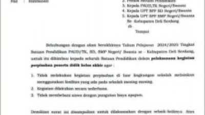 Lapor Dinas Pendidikan:  SDN 106790 Tetap Gelar Perpisahan di Luar Sekolah