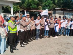 PJU Polres Sergai Turun Lapangan Unjuk Rasa Peringati Hari Buruh Internasional