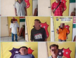 Polres Binjai Berhasil Amankan 7 Pria Pungli Truck Melintas