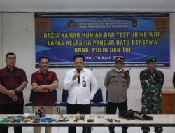 Lapas kelas II A Pancur Batu Gelar Razia Gabungan TNI/POLRI