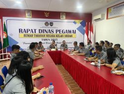 Rutan Medan Gelar Rapat Dinas, Evaluasi Kinerja Masing-Masing Seksi