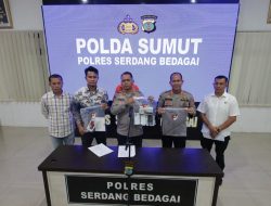 Kapolres Sergai Pimpin Gelar Press Release Kasus Curat, 1 Tersangka dapat Kenang-kenangan, 2 Buron