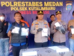 Polsek Kutalimbaru Berhasil Bekuk Dua Bandar Sabu Sebanyak 12,701Gram