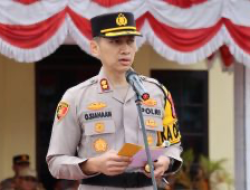 Kapolres Dairi AKBP Otniel Siahaan, S.I.K., M.I.K., Pimpin Apel Pasukan Ops Toba 2025