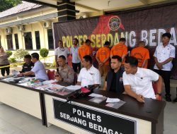 Polres Sergai Gelar Press Release Bongkar Sindikat Penganiayaan, Senpi Ilegal, dan Narkoba