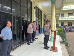 Kapolsek Medan Tuntungan Iptu Syawal Sitepu Jadi Pembina Upacara di SMK Jerisa Mandiri Sampaikan Pesan Kamtibmas ke Pelajar