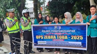 Tak Sekadar Menindak, Sat Lantas Polres Pematangsiantar Gencarkan Penyuluhan di Ops Zebra Toba 2025