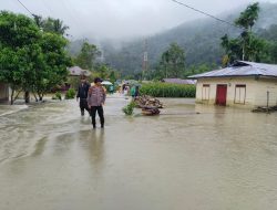 Bertaruh Nyawa di Tengah Banjir Purbatua, Personel Polsek Pahae Jae Prioritaskan Evakuasi Warga