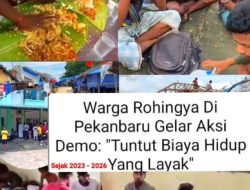 Ratusan Warga Rohingya Gelar Aksi di Kantor IOM Pekanbaru, Tuntut Hidup Layak dan Bantuan yang Bermartabat