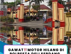 Motor Rekan Sendiri Dicuri, Oknum Polisi Ditahan di Polresta Deli Serdang