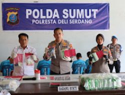 Kapolresta Deli Serdang Paparkan Kasus Narkoba Dua Bulan Terakhir