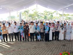 Polres Sergai Pastikan Kondusif, 190 Jamaah Haji Kloter 8 Dilepas dari Masjid Agung
