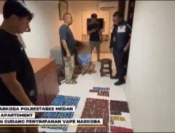 Jadi Gudang Penyimpanan Vape NarkobaDua Kamar di Satu Apartement Digerebek
