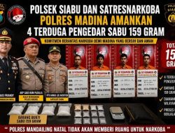 Tim Opsnal Polsek Siabu Bersama Satresnarkoba Polres Madina Sikat 4 Terduga Pelaku Tindak Pidana Narkotika