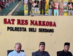 Menumbuhkan Rasa Kepedulian, Sat Res Narkoba Polresta Deliserdang Berbagi Tali Asih di Jum’at Curhat