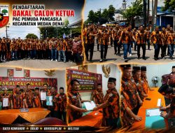 Diiringi Dukungan Penuh Pengurus Ranting, Guntur Sahputra Resmi Daftar Bakal Calon Ketua PAC Pemuda Pancasila Medan Denai