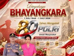 DIRGAHAYU BHAYANGKARA KE‑80: POLRES KARO TEKANKAN KOMITMEN “POLRI PRESISI UNTUK NEGERI”