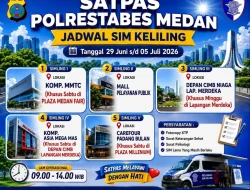 Satpas Polrestabes Medan Umumkan Jadwal Layanan SIM Keliling 29 Juni–5 Juli 2026