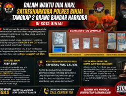 Dalam Waktu Dua Hari, Satresnarkoba Polres Binjai Tangkap 2 Orang Bandar Narkoba Di Kota Binjai